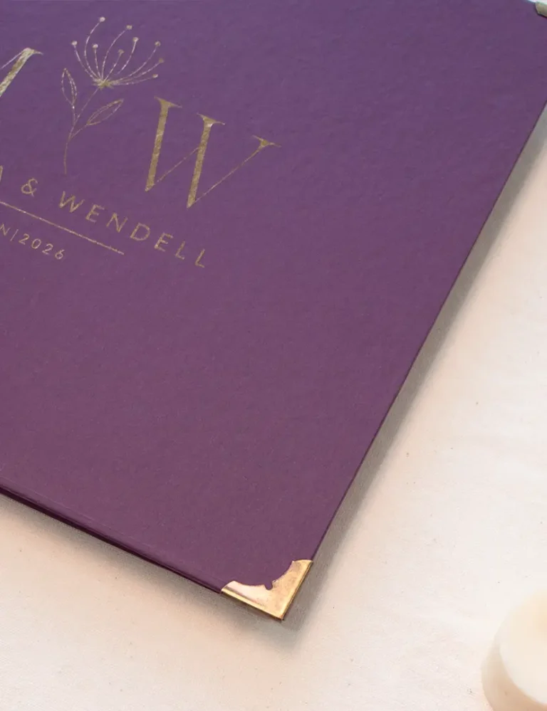 Livro para Fotos e Mensagens de Casamento - Saurá Ameixa 5