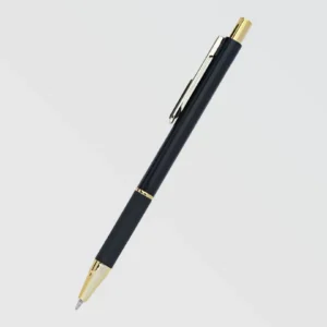 Caneta Retrátil 1.0 Preto com Detalhes Dourado